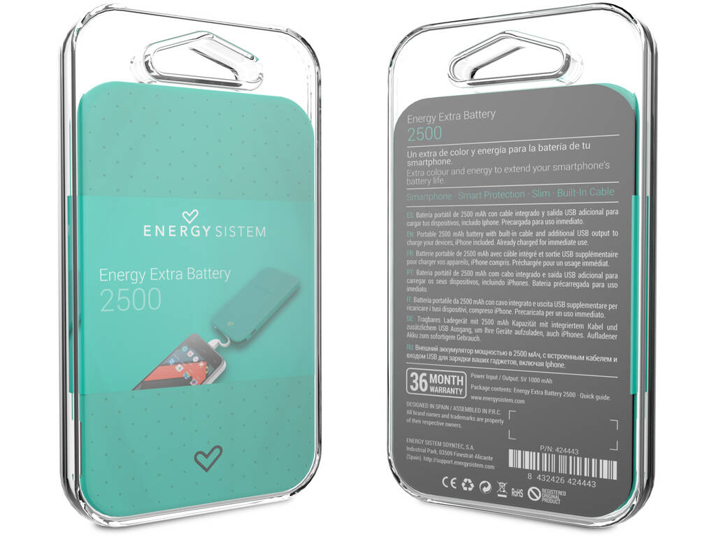 Tragbare Batterie 2500 Mint Energy Sistem 424443