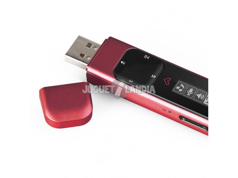 Energy MP3 Stick 4GB Rubino Rosso Radio FM e Connettore USB