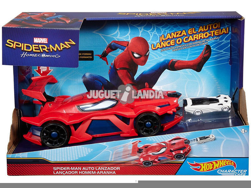 Hot Wheels Carro Lançador De Spiderman Mattel FGL45
