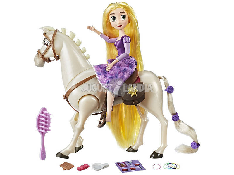 Puppe Rapunzel Pferd Maximus mit Zubehör 19 cm HASBRO C2761