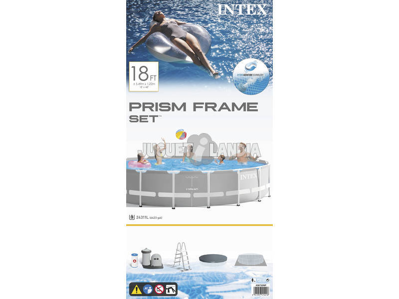 Piscina Desmontável Prism Frame 427x107cm. Intex 26720