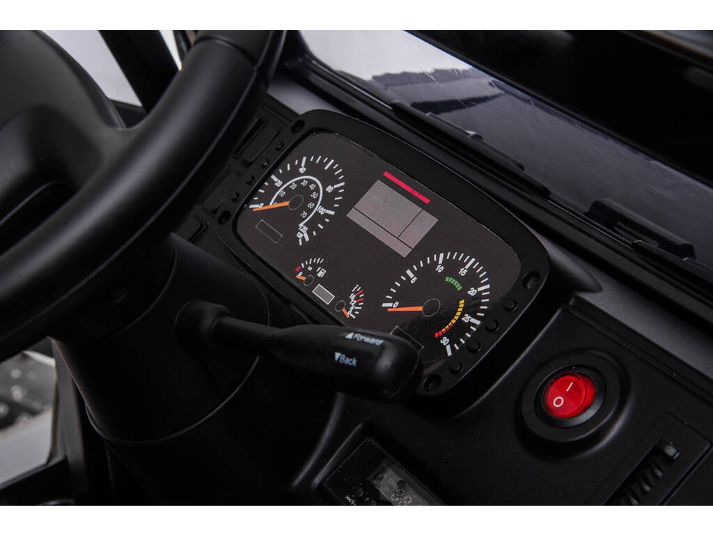 Coche Descapotable Mercedes Benz Unimog U5000 Negro Radio Control a Batería 6.V