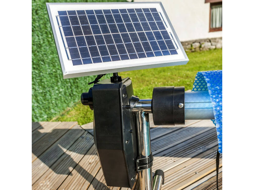 Enrollador de Cubiertas para Piscinas Enterradas Motorizado Energía Solar Gre SCR55