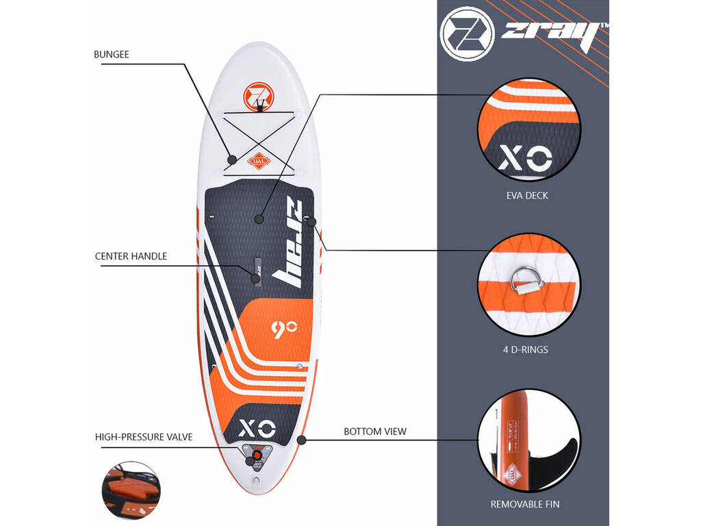 Tavola Paddle Surf gonfiabile Zray SUP X-Rider da X0 275x71x13 cm