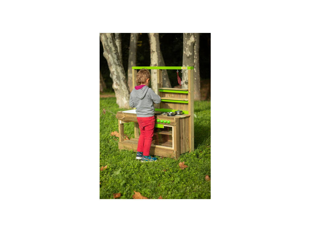 Cocinita de exterior infantil de madera tratada MASGAMES TASTY