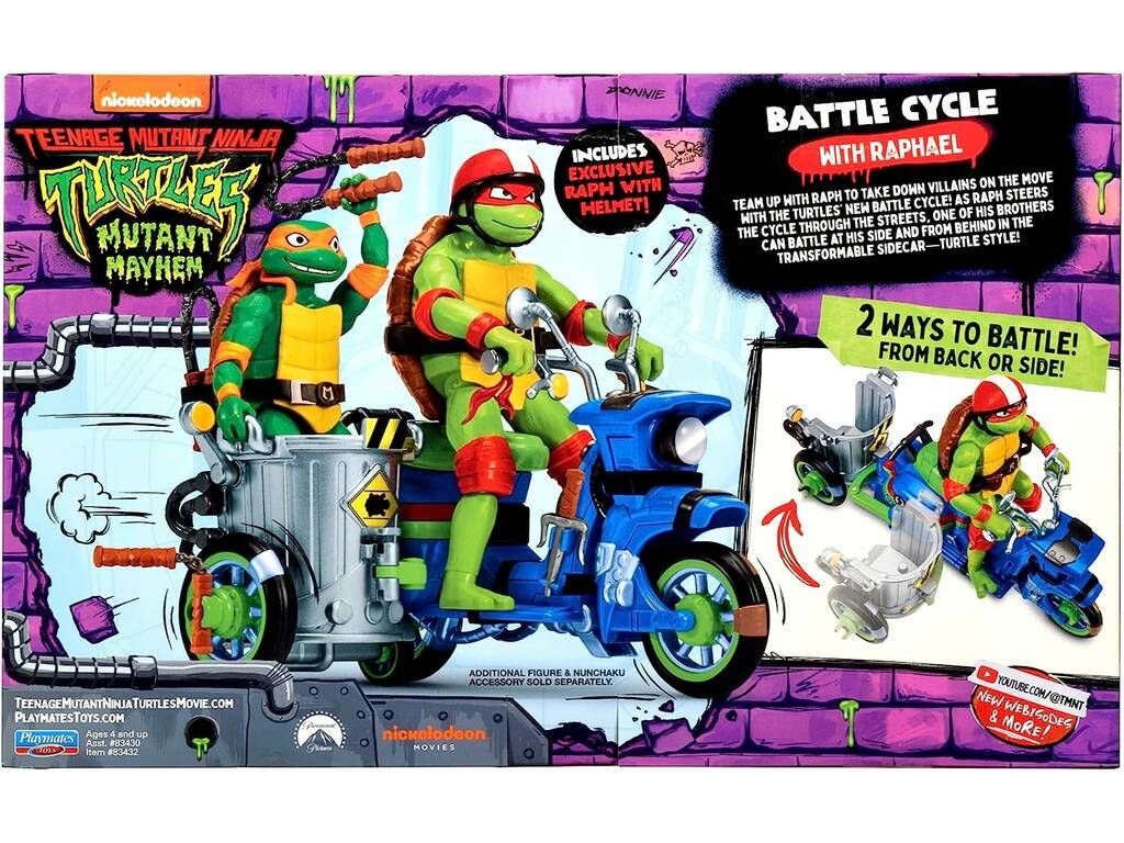 Ninja Turtles Chaos Mutant Fahrzeug mit berühmter Figur TU803000