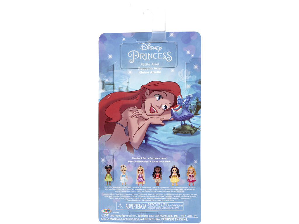 Principesse Disney Bambola 15 CM. con Pettine Jakks 218624