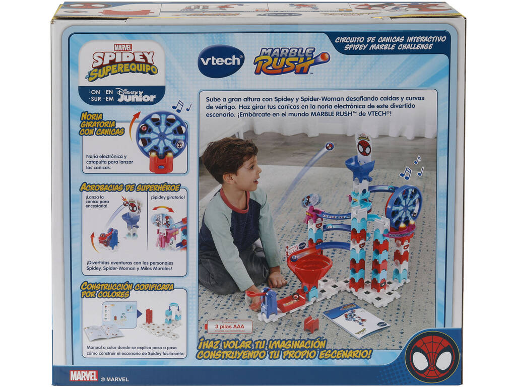 Marble Rush Spidey Vtech Super Spin Challenge Interactive 80-561722