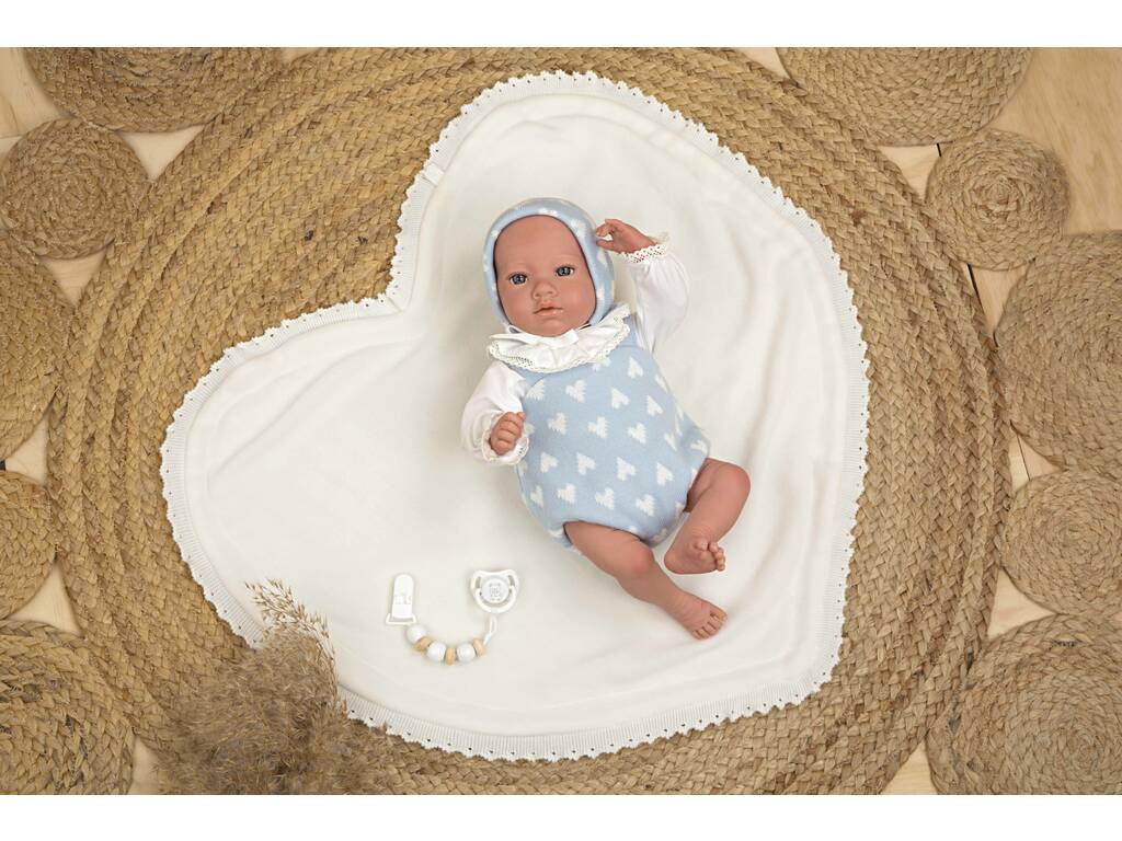 Reborn-Babypuppe Ian Blau 40 cm mit Decke von Arias 98142