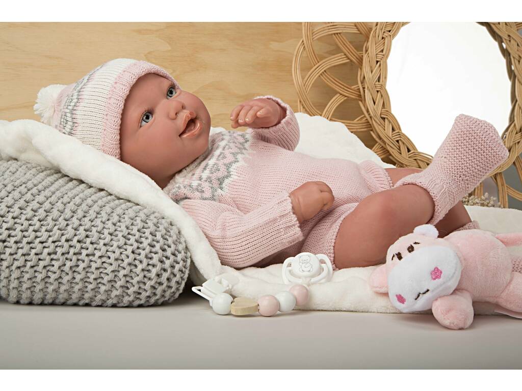 Bambola Reborn 45 cm. Anais con coperta e peluche Arias 98152