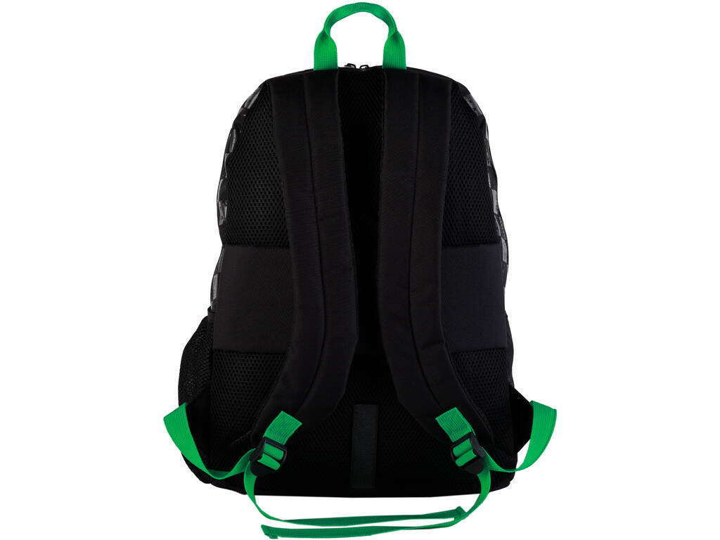 Minecraft Creeper Mochila Primaria Doble Compartimento Adaptable a Carro de Toybags T434-1045