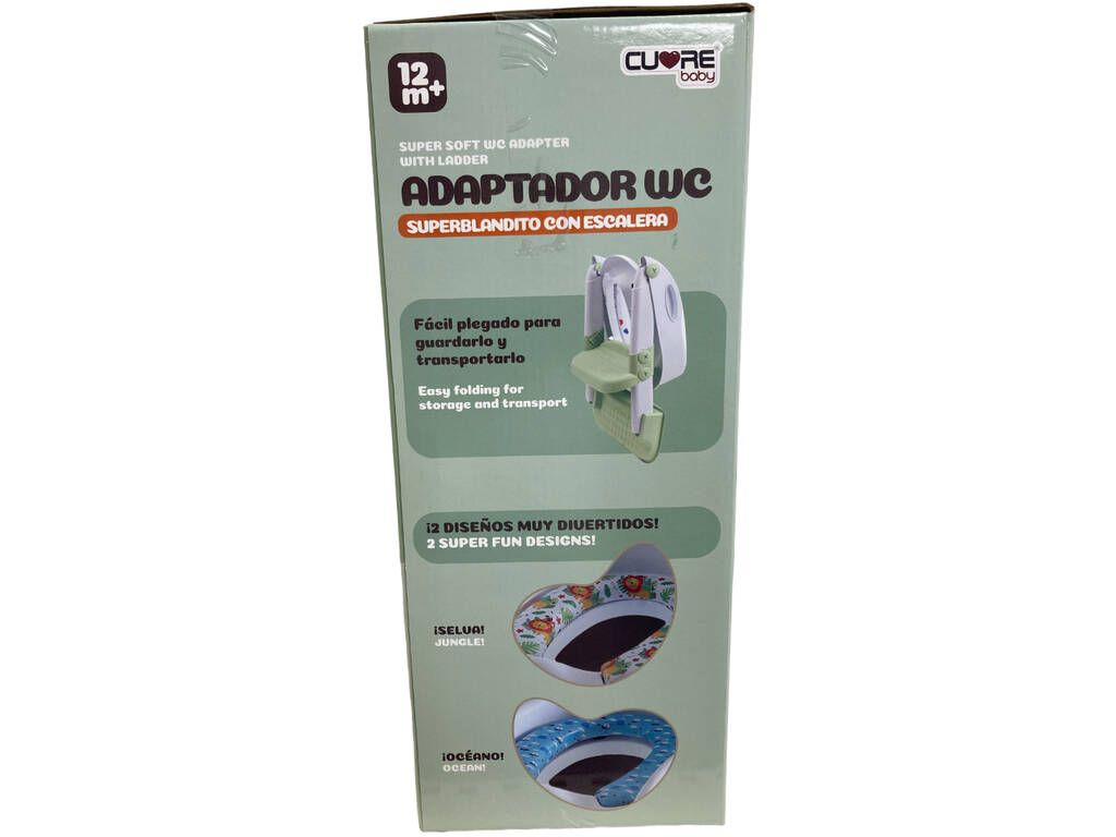 Adaptador WC Supermacio com Escada Verde e Design Oceano