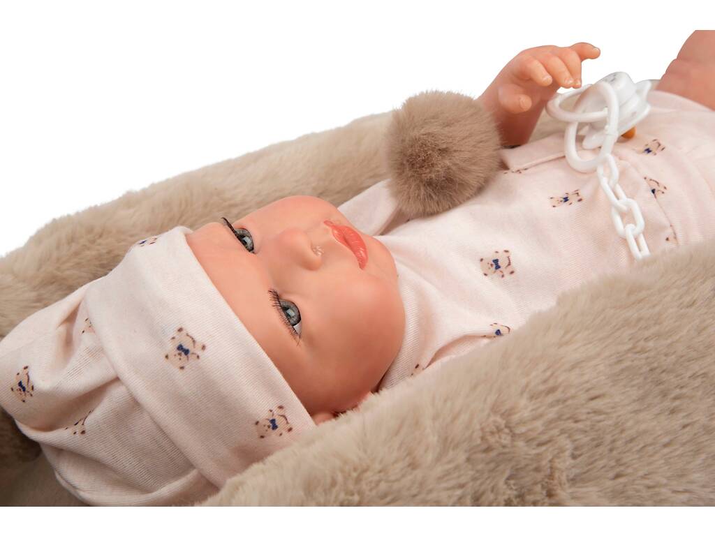 Muñeca Bebé Reborn Lidia de 40 cm con Cuna