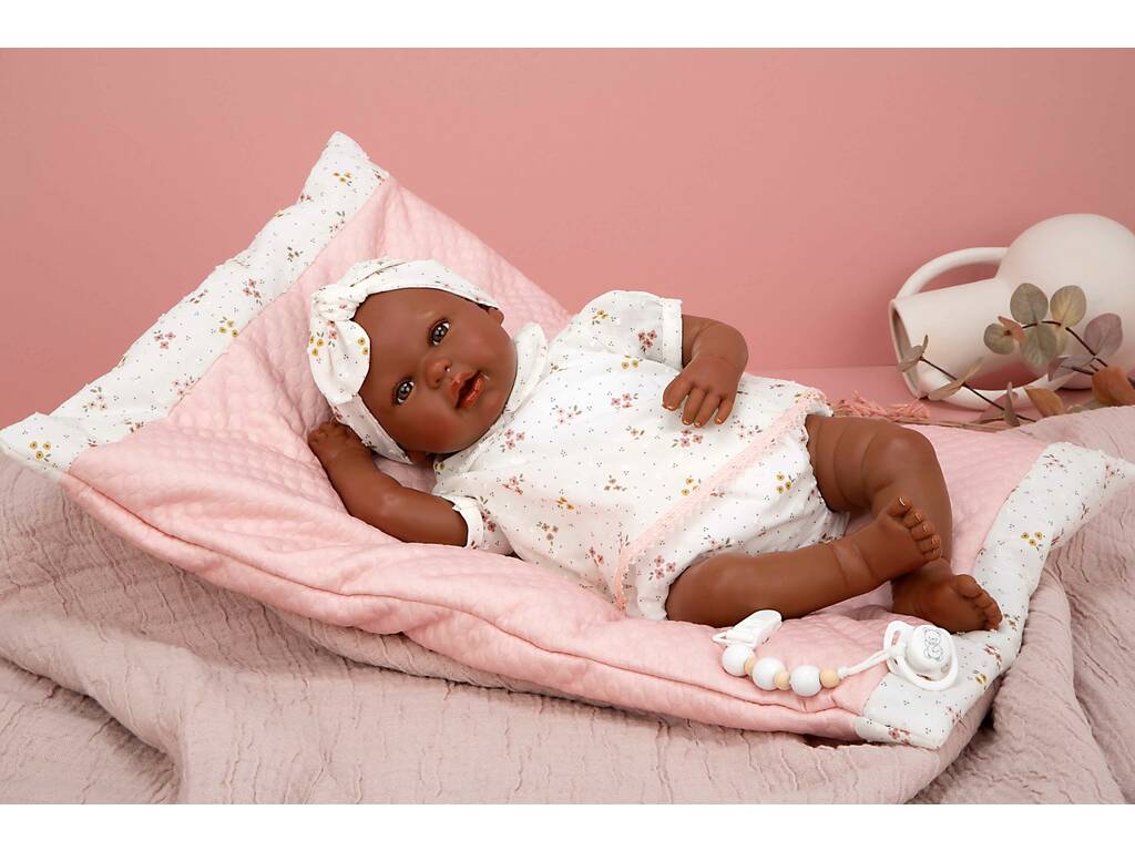 Muñeca Bebé Reborn Sasha de 45 cm Con Cojín