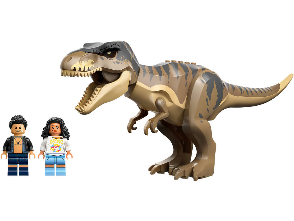 Lego Jurassic World Rebirth Fuite par la rivière et T. Rex à la chasse