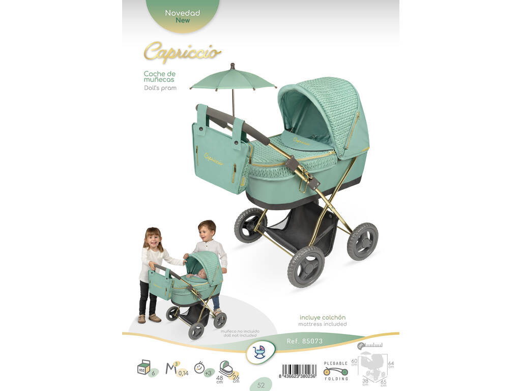 Poussette Capriccio avec sac à main et ombrelle