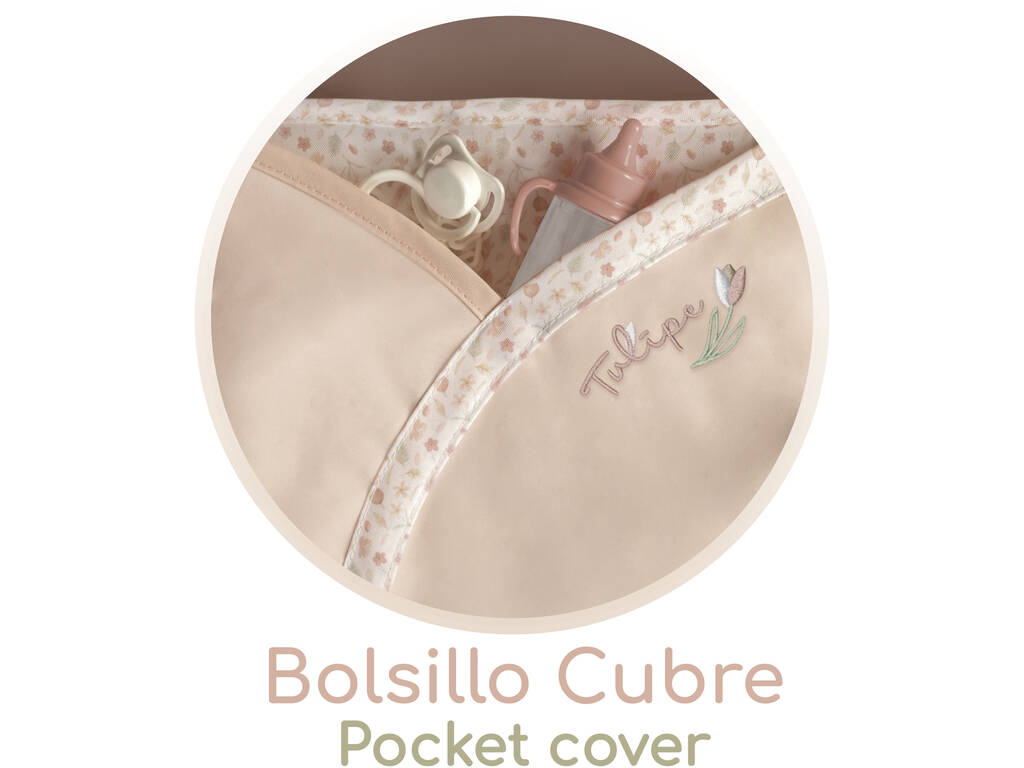 Coche De Muñeca Tulipe 3x1 Plegable Con Bolso