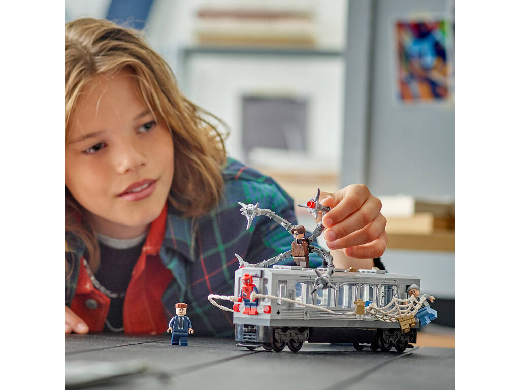Lego Super Heroes Marvel Spiderman Vs Doc Ock Escena del Tren Subterraneo