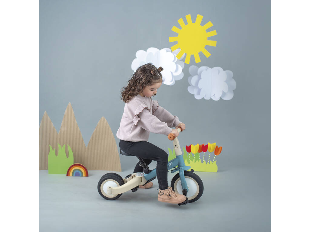 Tricycle multifonction Gyro 5 en 1 Couleur bleue