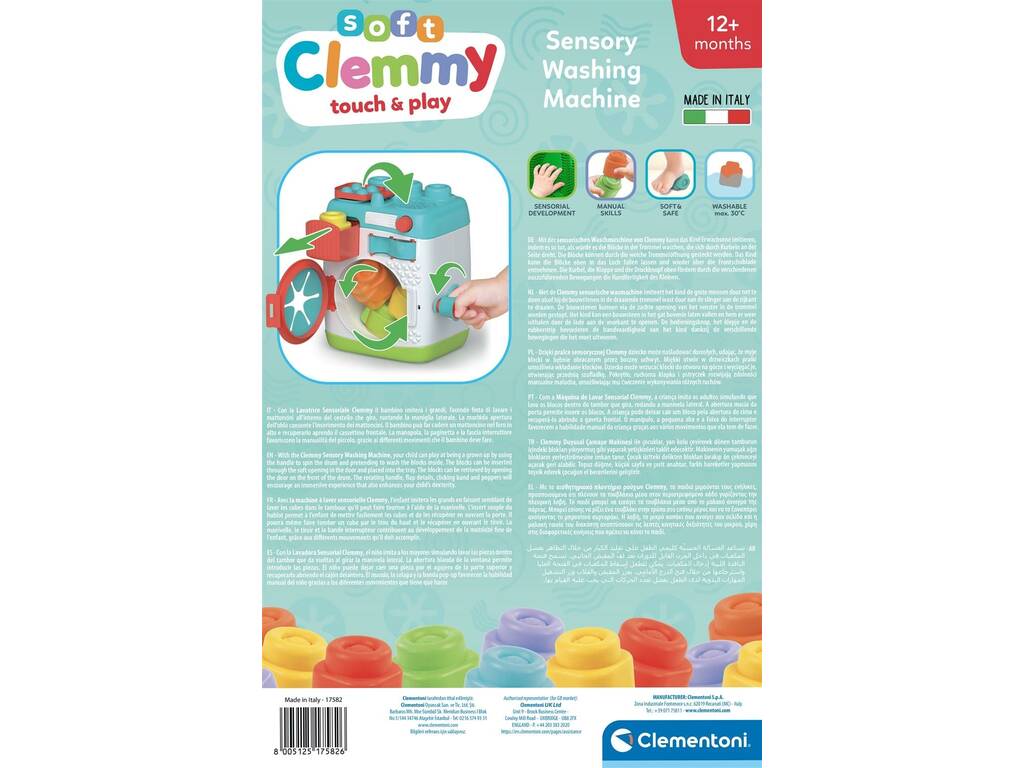 Clemmy Machine à laver sensorielle avec 6 blocs