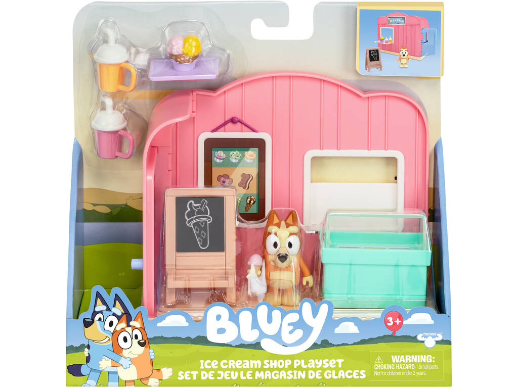 Bluey Set Mini Playset con Figura y Accesorios