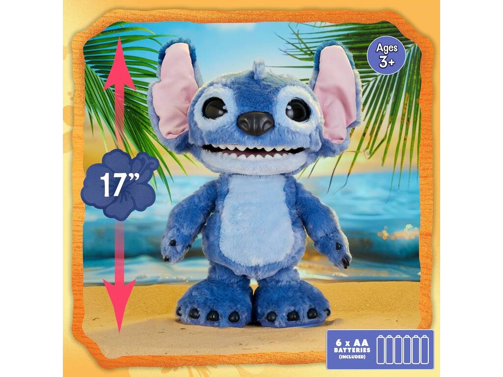 Disney Stitch Interactive Doll Stitch avec Plus de 100 Sons et Réactions 43 cm