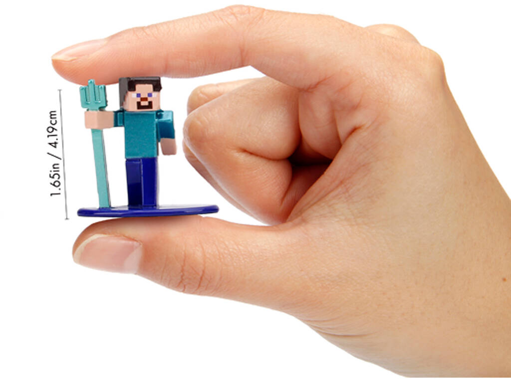 Nano Metalfigs Minecraft Pack 18 figurines métalliques de 4 cm