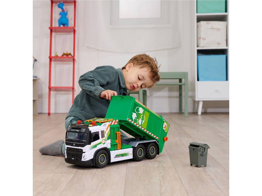 Camion de recyclage Volvo 55 cm avec lumières et sons