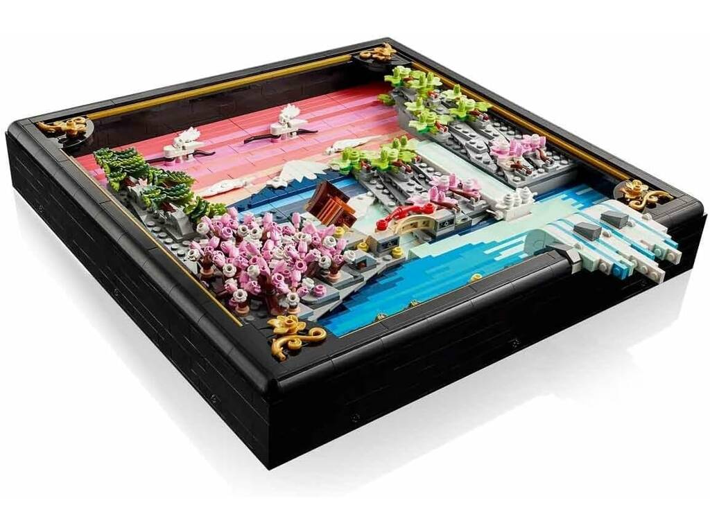 Lego Art Paysage japonais avec des cerisiers en fleurs