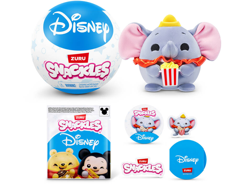  Zuru Snackles Disney Peluche Bola Surpresa Série 1 