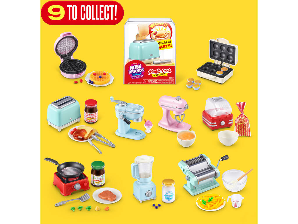  Zuru Mini Brands Really Works Magic Cook Aparelho de cozinha com acessórios Série 1 