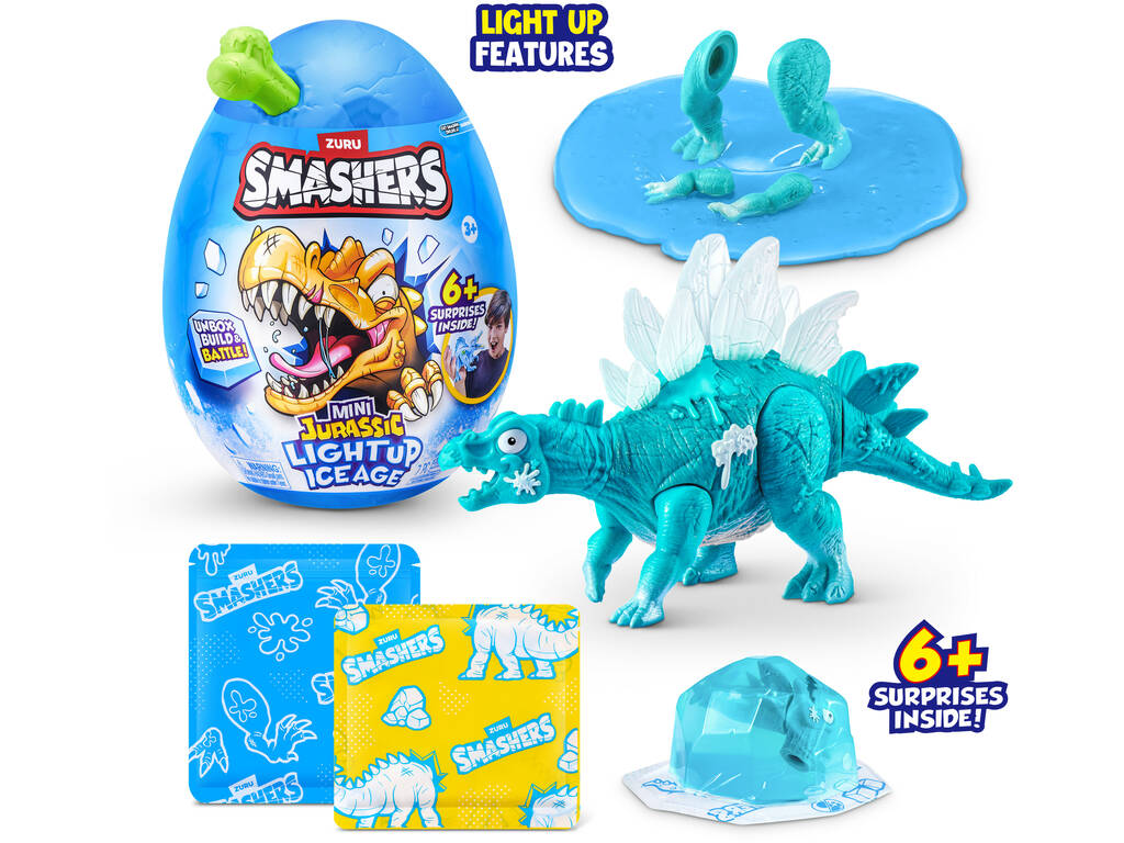 Zuru Smashers Mini Jurassic Light Up Ice Age Œuf Surprise
