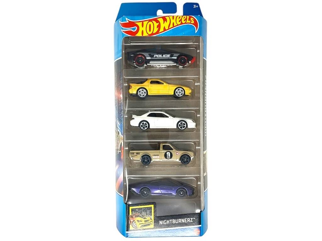 Hot Wheels blister 5 veicoli giocattolo Mattel 1806
